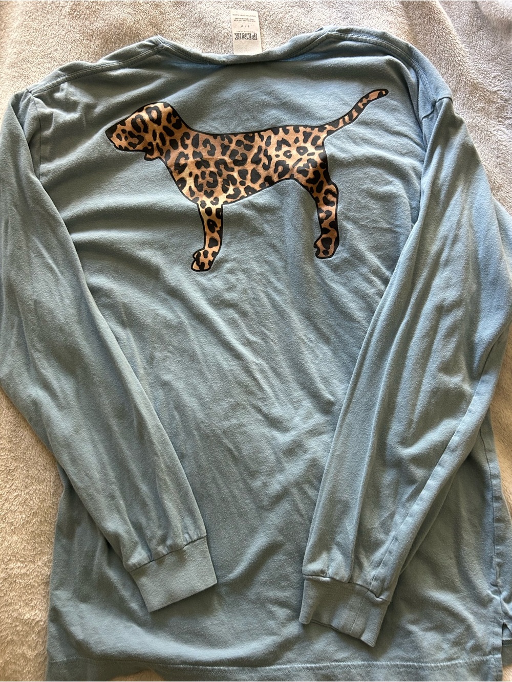 Vintage Victoria secret pink blue dog long sleeve shirt